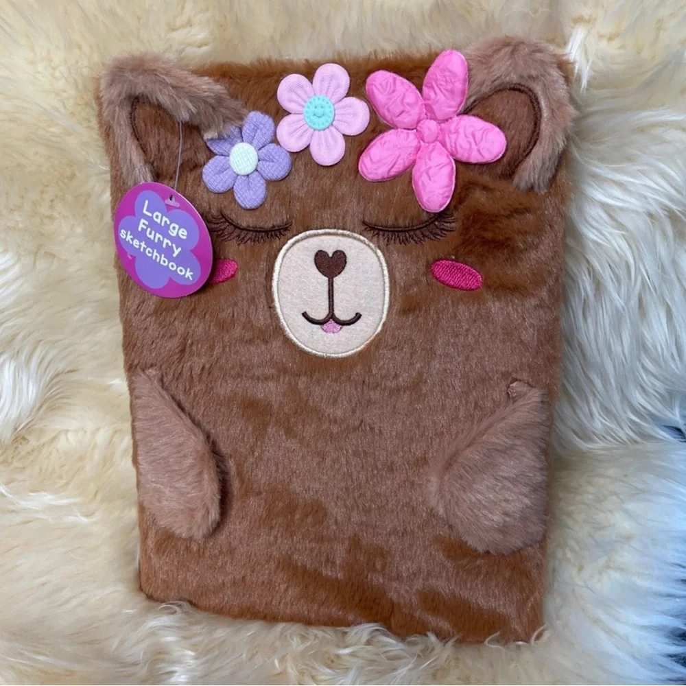 Brown Bear Furry Sketchbook 11"H x 9"W - Picture 7 of 8